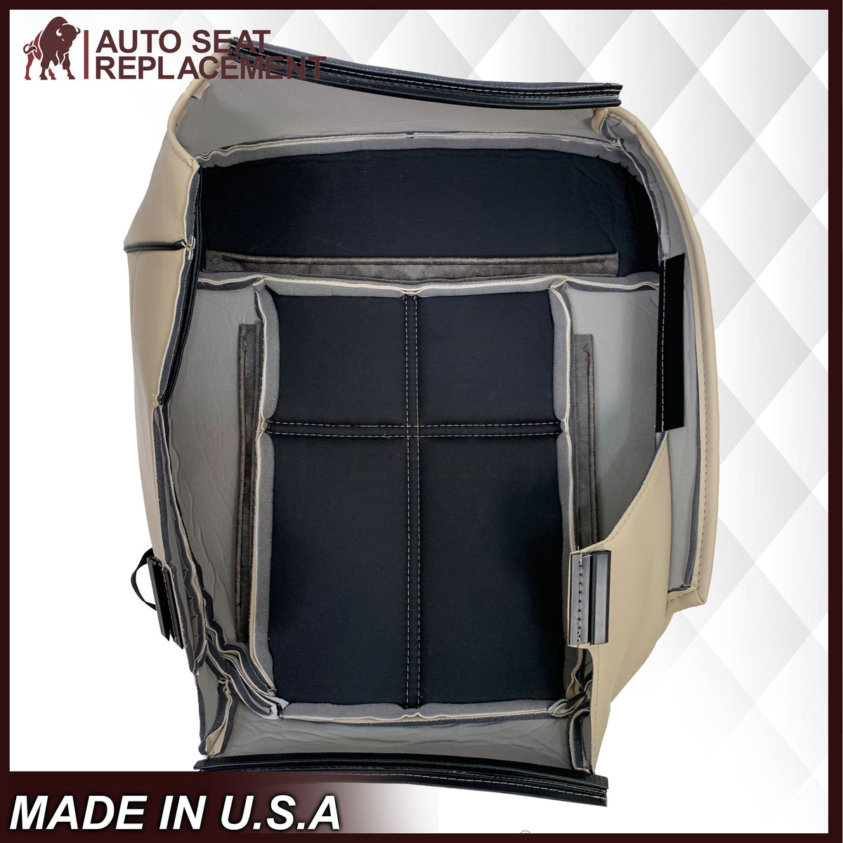2006 2007 2008 Lincoln Mark LT Front Replacement Seat Covers in Medium Light Parchment Tan: Choose From Variants