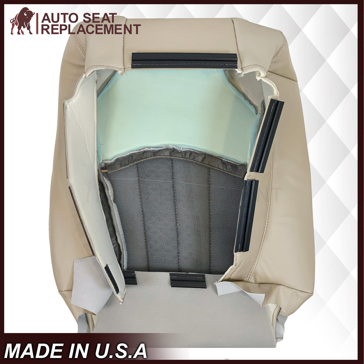 2008-2012 Buick Enclave Perforated Replacement Seat Covers In Tan: Choose Leather or Syn. Leather