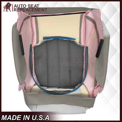 2007-2012 GMC Acadia Denali/SLT Replacement Leather/Syn. Leather Seat Cover: Gray, Perforated