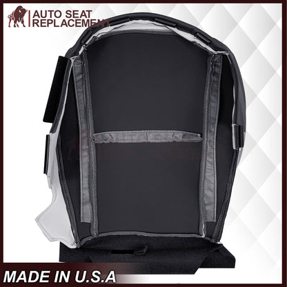 2013-2015 Subaru XV Crosstrek - Bottom Genuine or Synthetic Leather Replacement Seat Cover: Black Non-Perforated