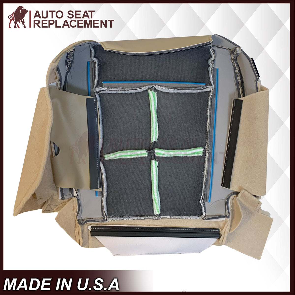2007 - 2014 Lincoln Navigator Replacement Genuine Leather or Synthetic Leather Seat Cover in Tan & Black