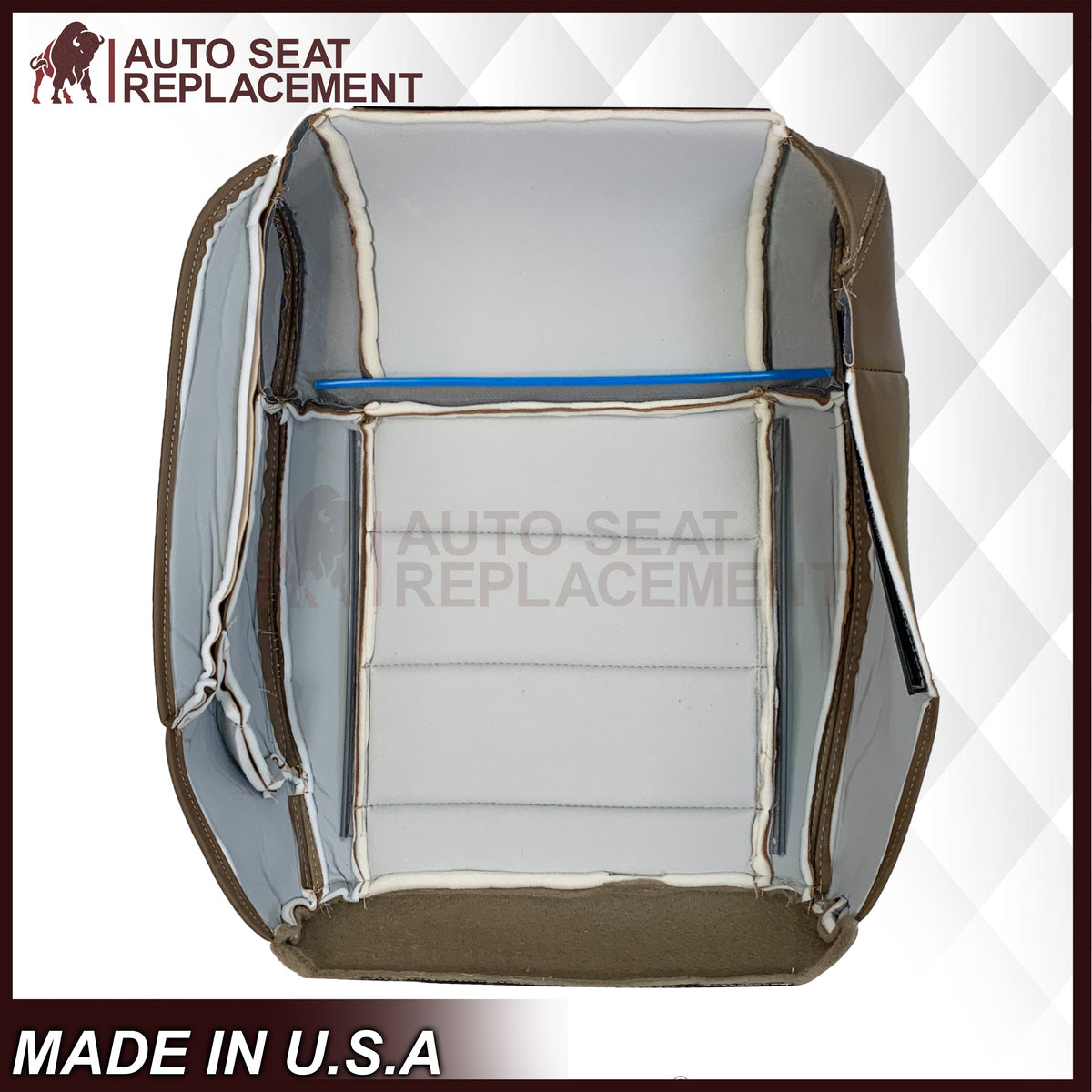 2007-2012 Jeep Wrangler-Replacement Driver OR Passenger Side Seat Cover In Dark Saddle