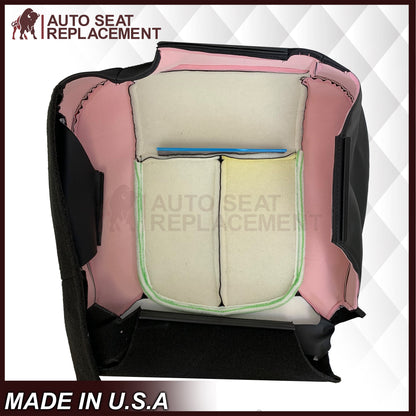 2011 - 2014 Ford F-150 Perforated Genuine Leather or Synthetic Leather Black W/ Red Pipping Seat Covers