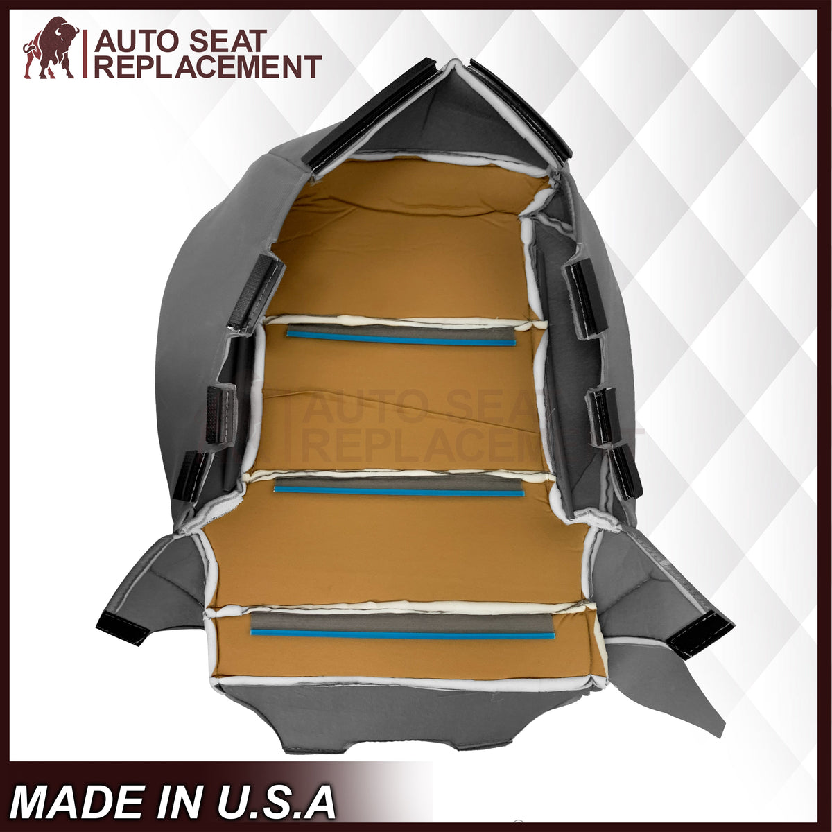 2014-2019 Chevy Silverado LS LT Z71 Replacement Cloth Seat Cover: Gray