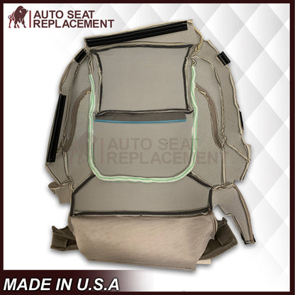 2011 - 2015 Ford Explorer Replacement Perforated Leather Bottom Seat Covers In Gray: Choose Leather OR Vinyl