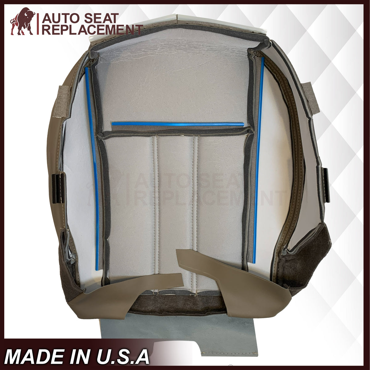 2008 -2020 For Dodge Grand Caravan Front Replacement Seat Cover: Tan Perforated