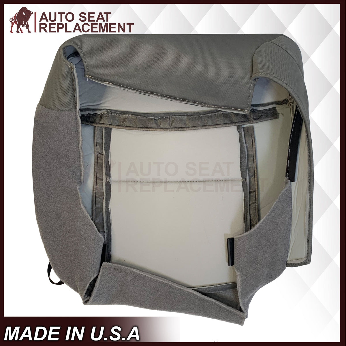2007 2008 Ford F-150 XLT Replacement Driver OR Passenger Seat Cover in Gray Fabric