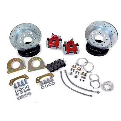 Baer Disc Brake Systems Disc Brakes, Rear, Classic Series, Cross-Drilled, Slotted Rotors, Red - 4262727R