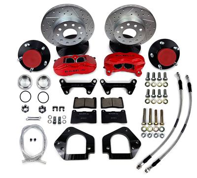 Baer Disc Brake Systems 11 in. SS4 Aluminum Hub Brake Kit Front Red - 4301605R