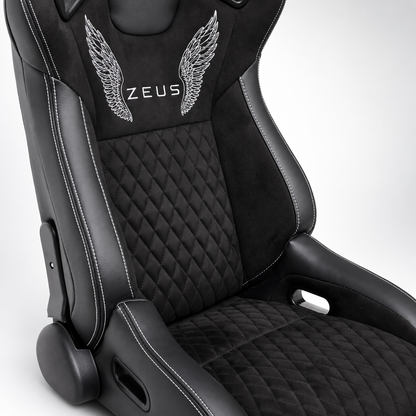 ZUES Collection Black Bull Boost Reclinable Adjustable Racing Bucket Seat