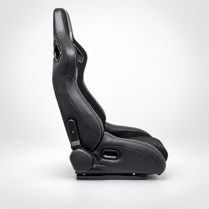 ZUES Collection Black Bull Boost Reclinable Adjustable Racing Bucket Seat