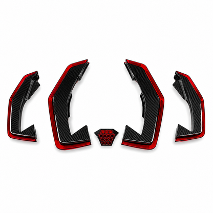 Aggressive Dry Carbon LED Diffuser Fin Set Blades for Lamborghini Revuelto