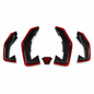 Aggressive Dry Carbon LED Diffuser Fin Set Blades for Lamborghini Revuelto