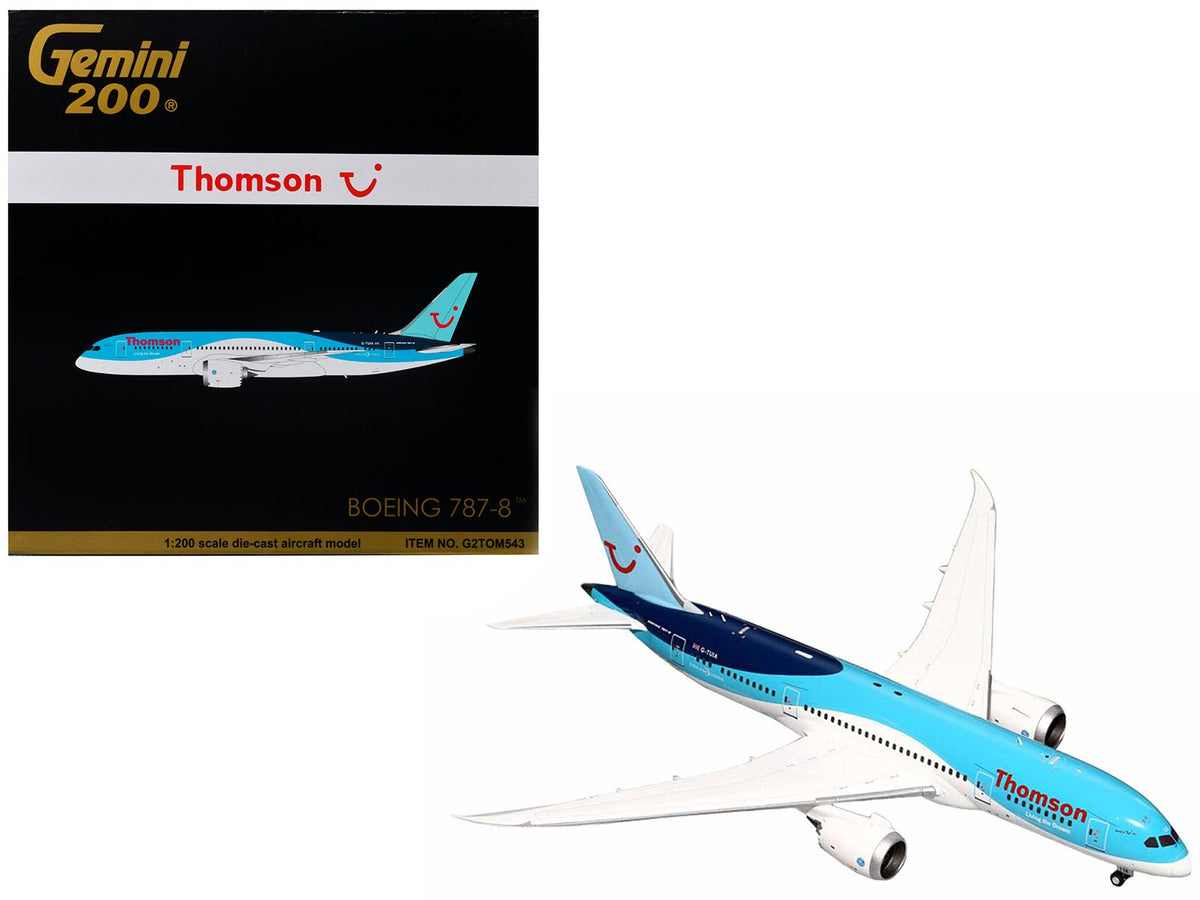 Boeing 787-8 Commercial Aircraft "Thomson - TUI Airways" Blue and White "Gemini 200" Series 1/200 Diecast Model Airplane by GeminiJets  free shipping USA