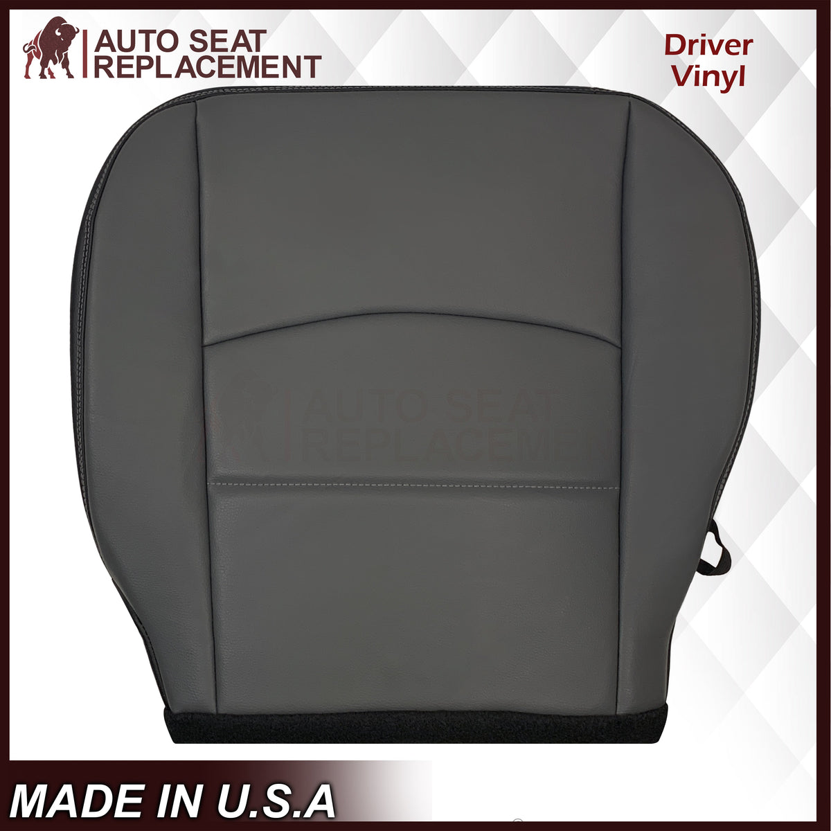 2019-2024 For Dodge Ram ST Driver or Passenger Bottom Leatherette (Synthetic Leather) Seat Cover In Diesel Gray