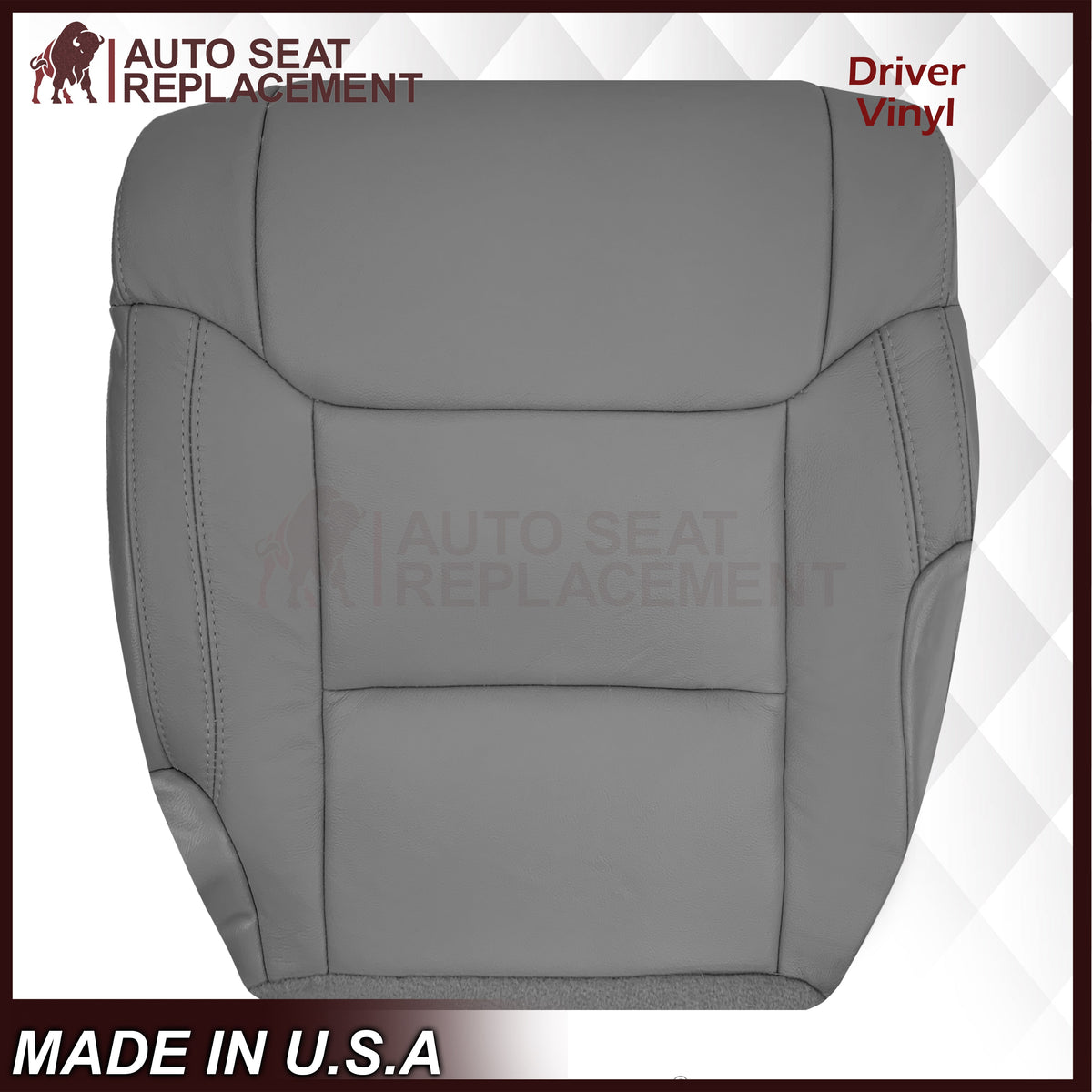 2014-2021 Toyota Tundra Work Truck Driver OR Passenger Side Replacement Leather OR Synthetic Leather Seat Cover: Gray