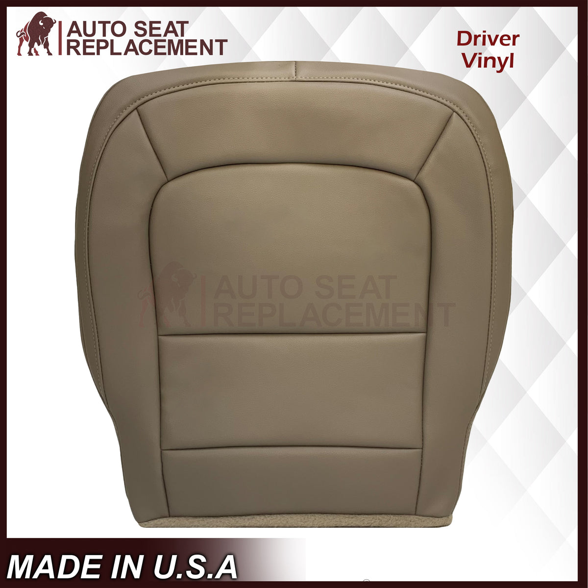 2015 - 2022 GMC Canyon & Canyon Denali (PERFORATED) Replacement Bottom Seat Covers in Jet Black OR Gray / Dune Tan: Choose your side