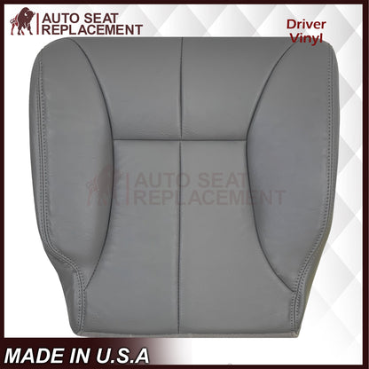 1998-2002 Dodge Ram 1500 2500 3500 Extended Cab Driver OR Passenger Bottom Seat Cover in Mist Gray: Choose From Variation