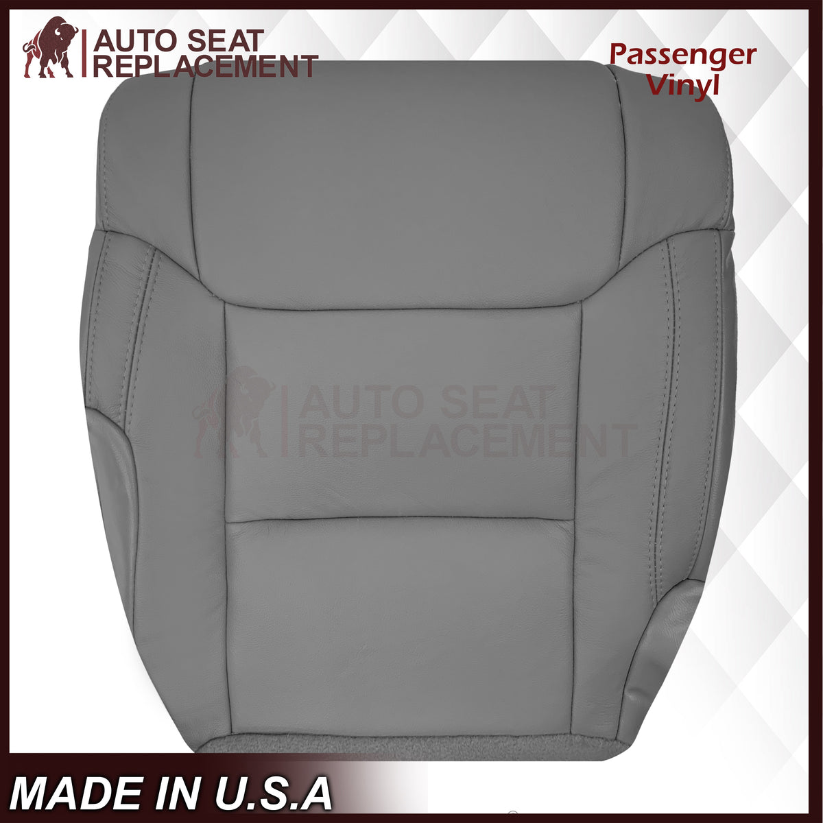 2014-2021 Toyota Tundra Work Truck Driver OR Passenger Side Replacement Leather OR Synthetic Leather Seat Cover: Gray