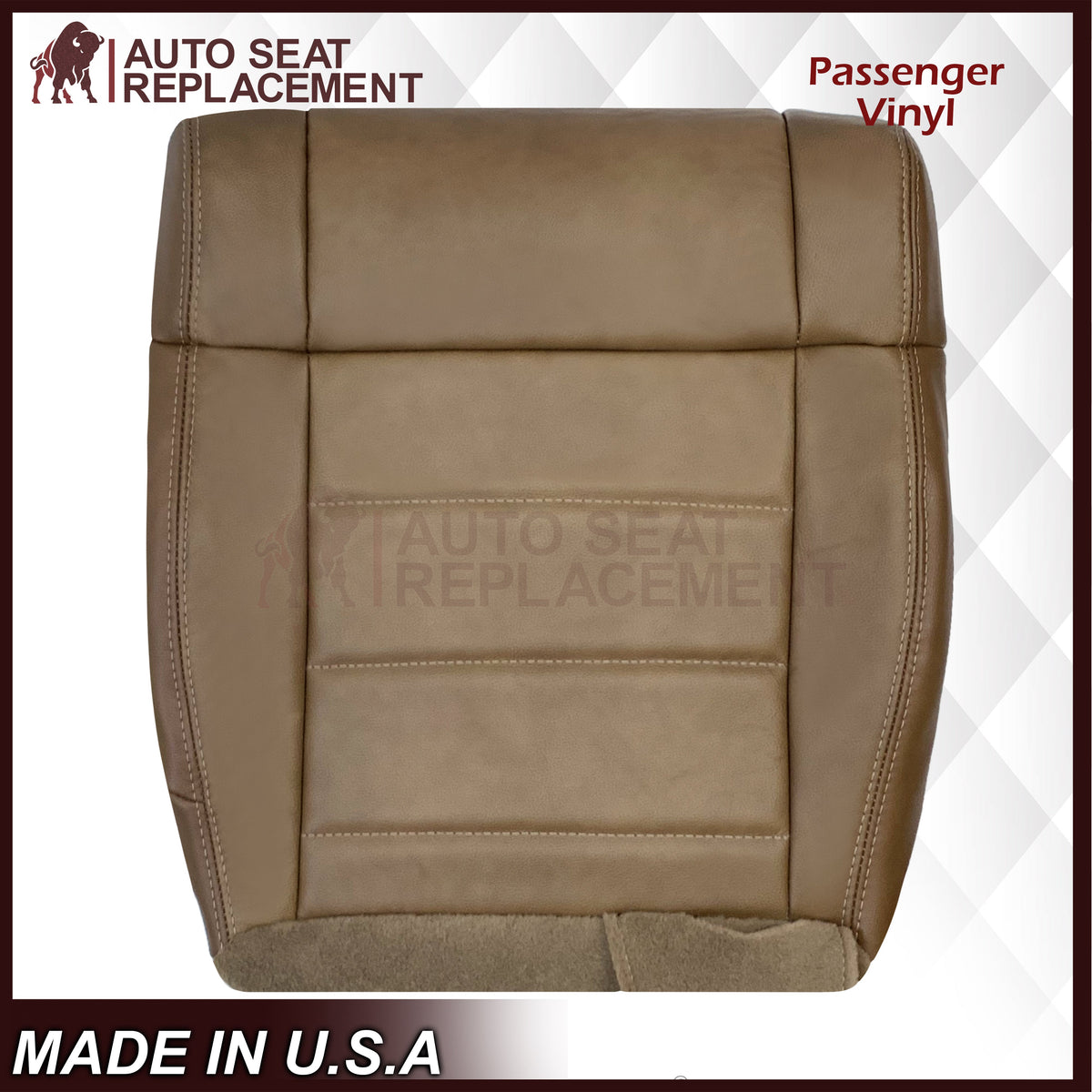 2007-2012 Jeep Wrangler-Replacement Driver OR Passenger Side Seat Cover In Dark Saddle