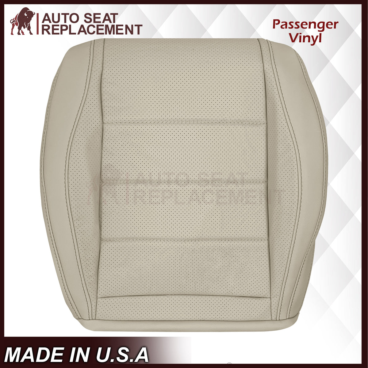 2020 - 2025 Mercedes Benz GLE350 GLE450 Bottom Perforated Replacement Seat Cover In Light Tan (Beige)