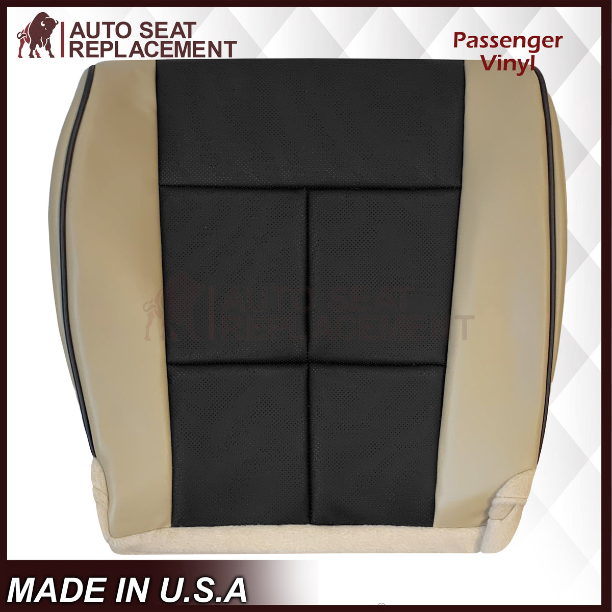 2007 - 2014 Lincoln Navigator Replacement Genuine Leather or Synthetic Leather Seat Cover in Tan & Black
