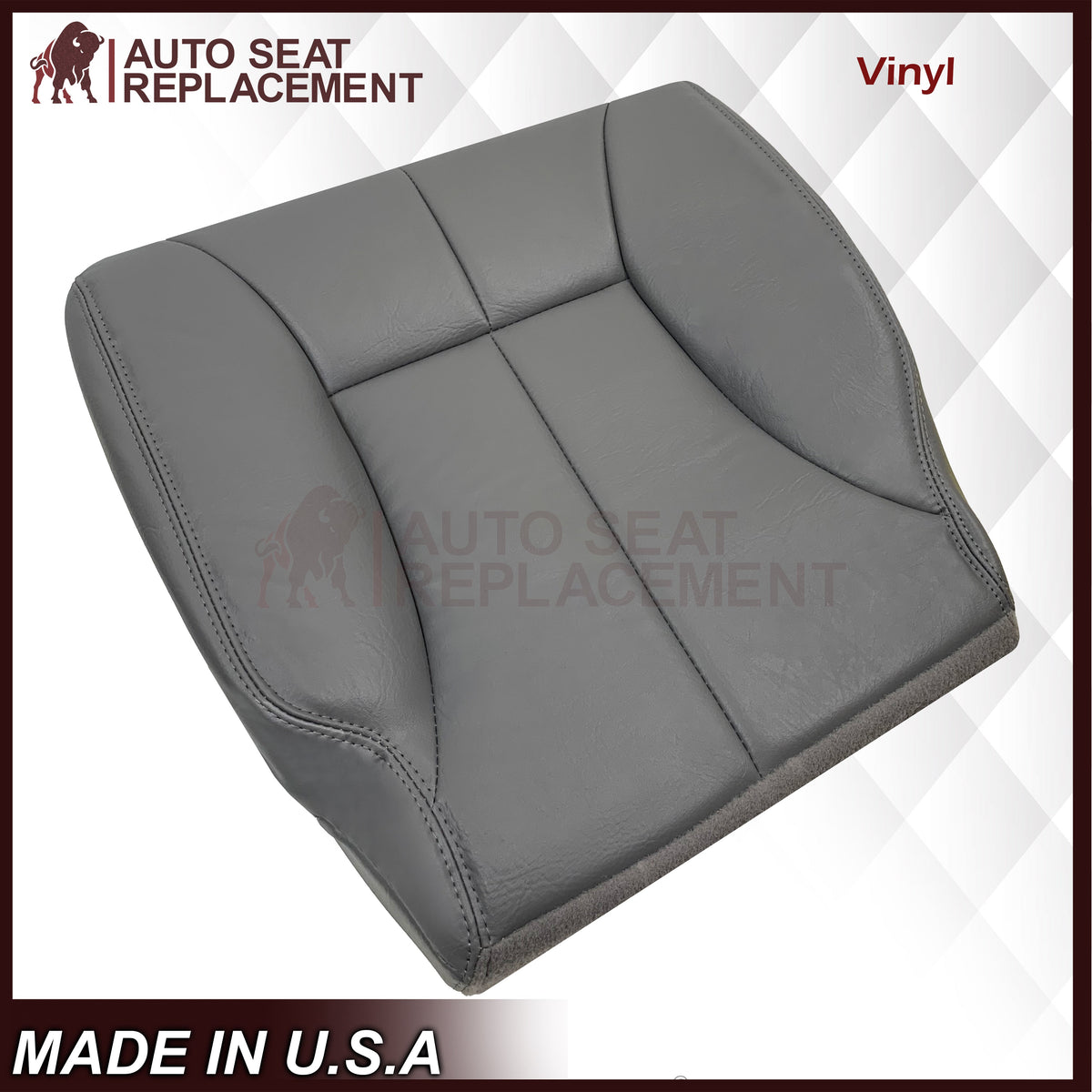 1998-2002 Dodge Ram 1500 2500 3500 Extended Cab Driver OR Passenger Bottom Seat Cover in Mist Gray: Choose From Variation