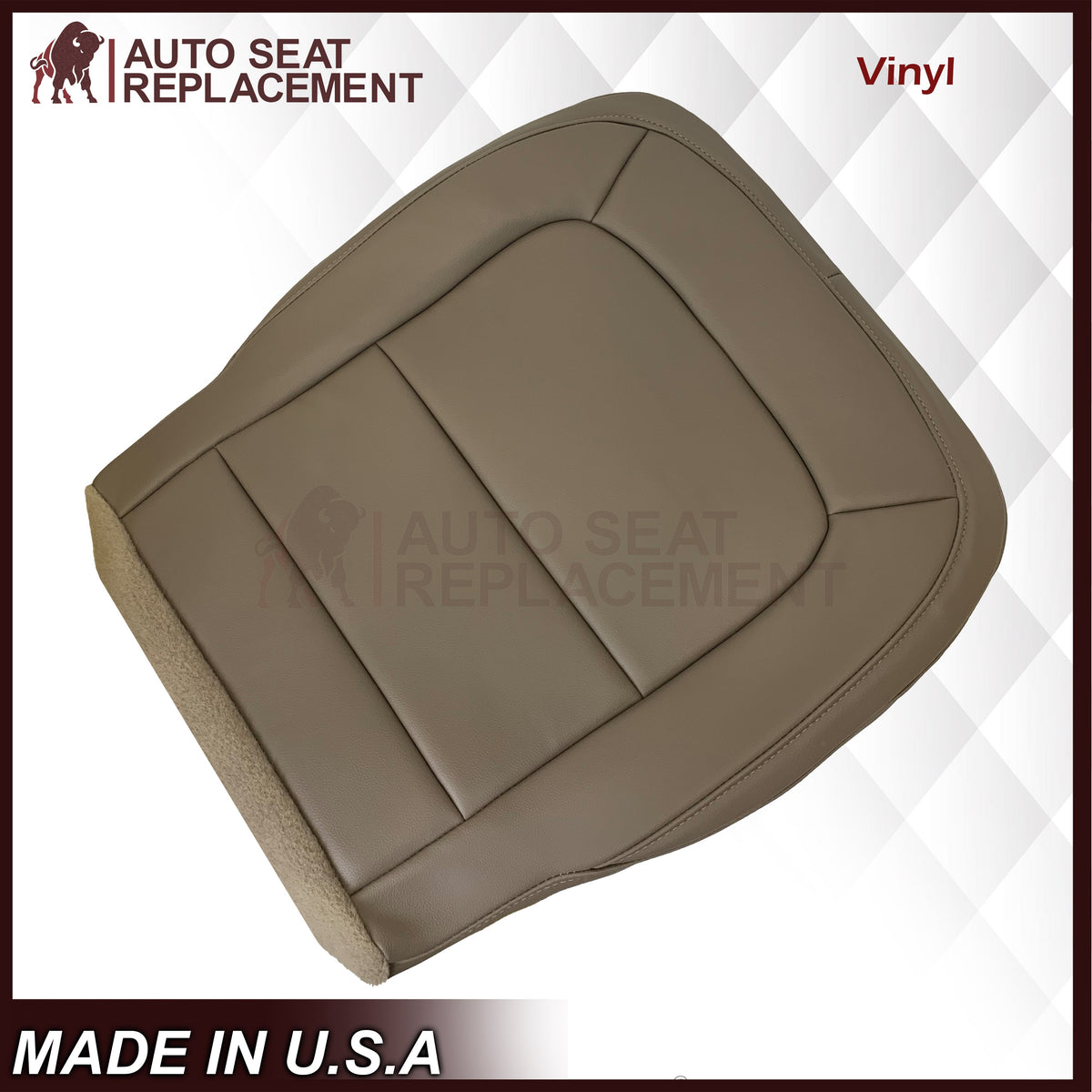 2015 - 2022 GMC Canyon & Canyon Denali (PERFORATED) Replacement Bottom Seat Covers in Jet Black OR Gray / Dune Tan: Choose your side