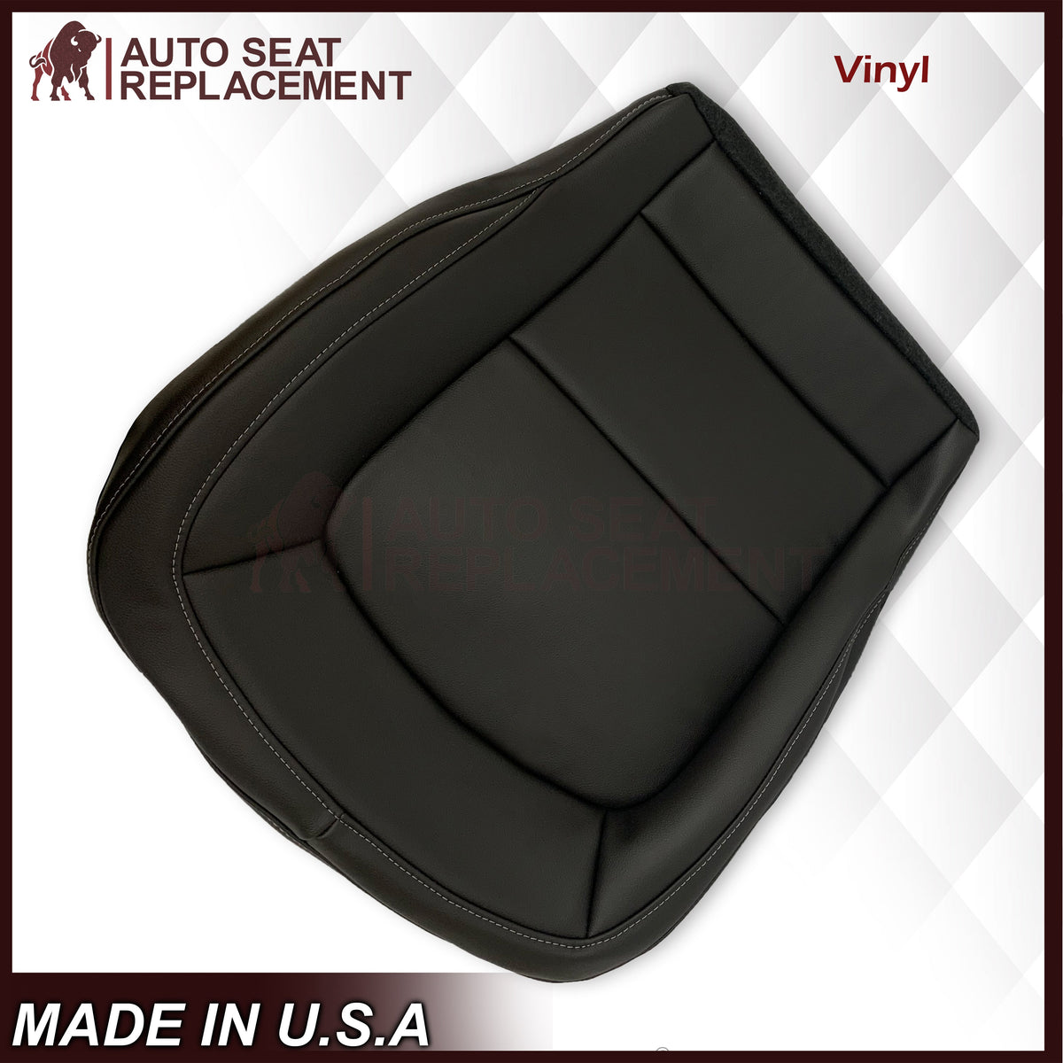 2015 - 2022 GMC Canyon & Canyon Denali (PERFORATED) Replacement Bottom Seat Covers in Jet Black OR Gray / Dune Tan: Choose your side