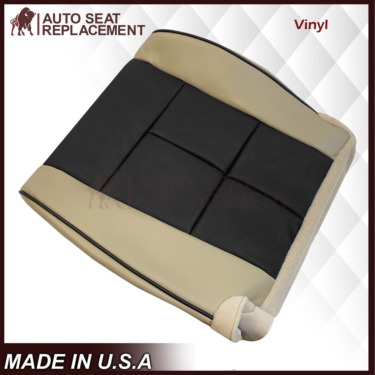 2007 - 2014 Lincoln Navigator Replacement Genuine Leather or Synthetic Leather Seat Cover in Tan & Black