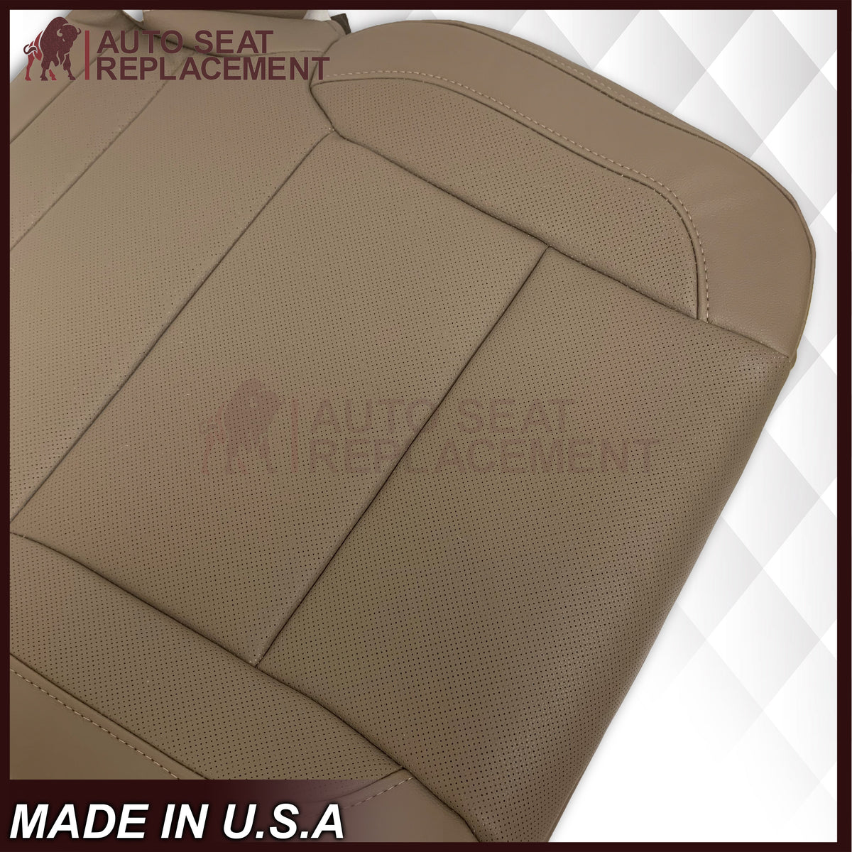 2014 - 2019 Chevy Silverado/GMC Yukon/ Tahoe/ Suburban Perforated Replacement Seat Covers in Tan