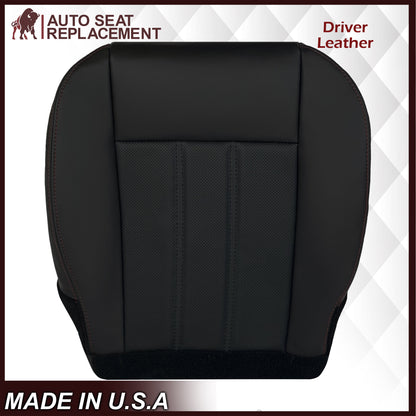 2008 -2020 For Dodge Grand Caravan Front Replacement Seat Cover W/ Red Stitching