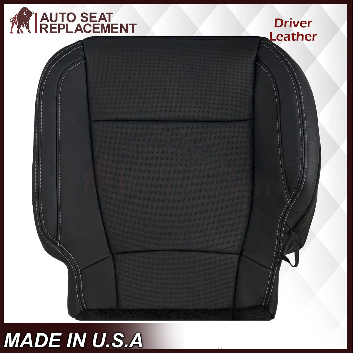 2015-2017 Ford F150 Lariat Charcoal Black Replacement Seat Covers in Leather or Synthetic Leather