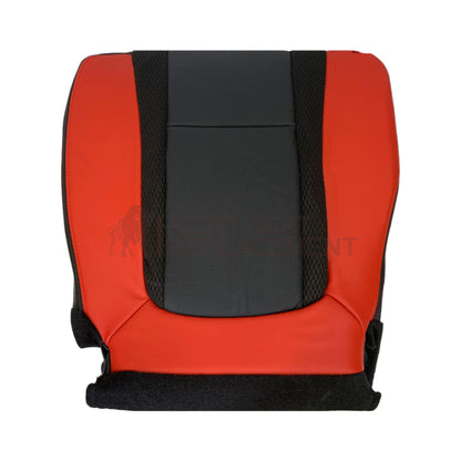 2014 Ford F-150 Raptor SVT Top or Bottom Perforated Seat Cover in 2 Tone Red-Black Choose: Leather or Vinyl