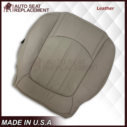 2008-2012 Buick Enclave Driver or Passenger Bottom Perforated Seat Cover in Gray: Choose Leather or Vinyl
