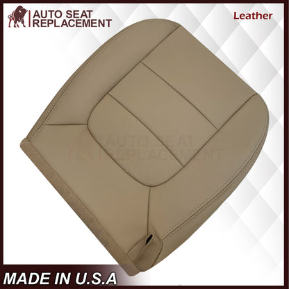 2002-2003 Ford F-150 Lariat SuperCrew Replacement Genuine Leather Seat Cover: Medium Parchment Tan