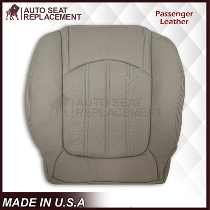 2008-2012 Buick Enclave Driver or Passenger Bottom Perforated Seat Cover in Gray: Choose Leather or Vinyl