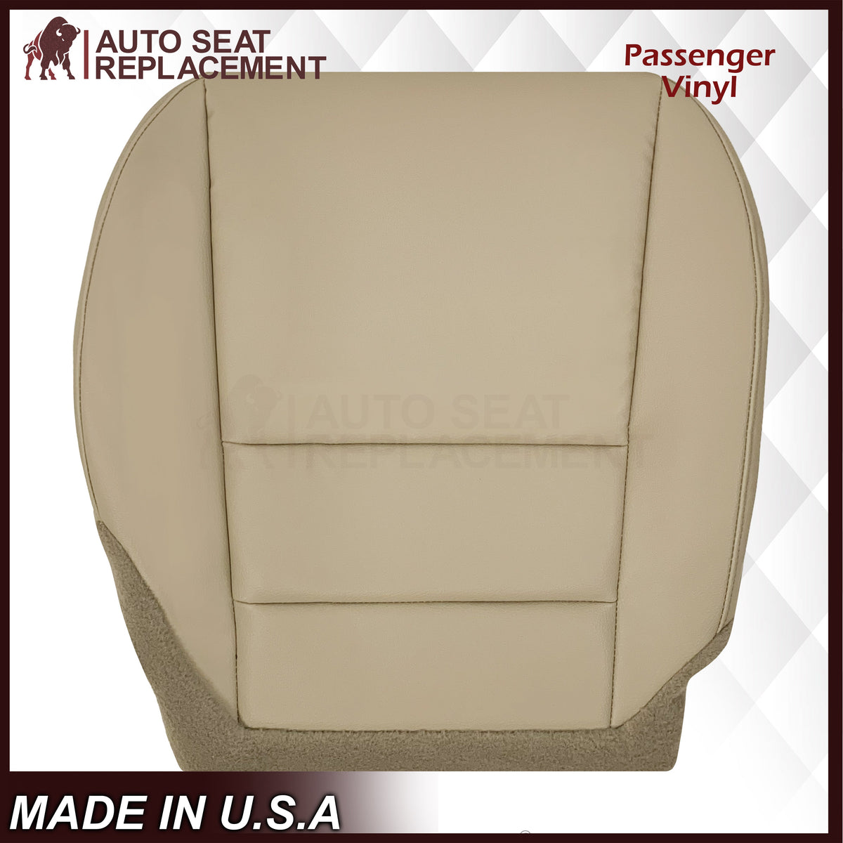 2007 - 2013 Acura MDX Driver Or Passenger Replacement Seat Covers: Non-Perforated Tan