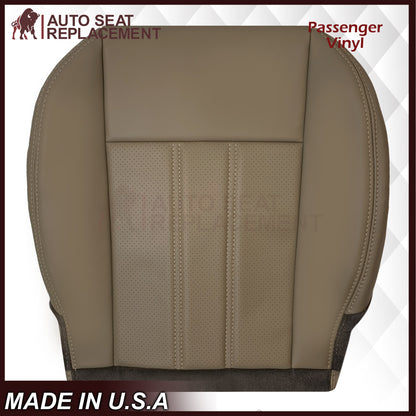 2008 -2020 For Dodge Grand Caravan Front Replacement Seat Cover: Tan Perforated
