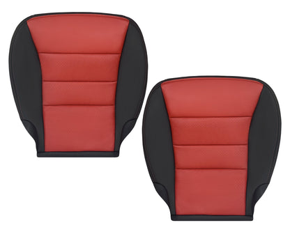 2005 - 2007 Corvette C6 Replacement Seat Cover: C6 2-tone black and Cobalt Red Perforated