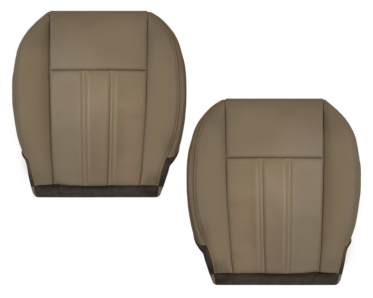 2008 -2020 For Dodge Grand Caravan Front Replacement Seat Cover: Tan Perforated
