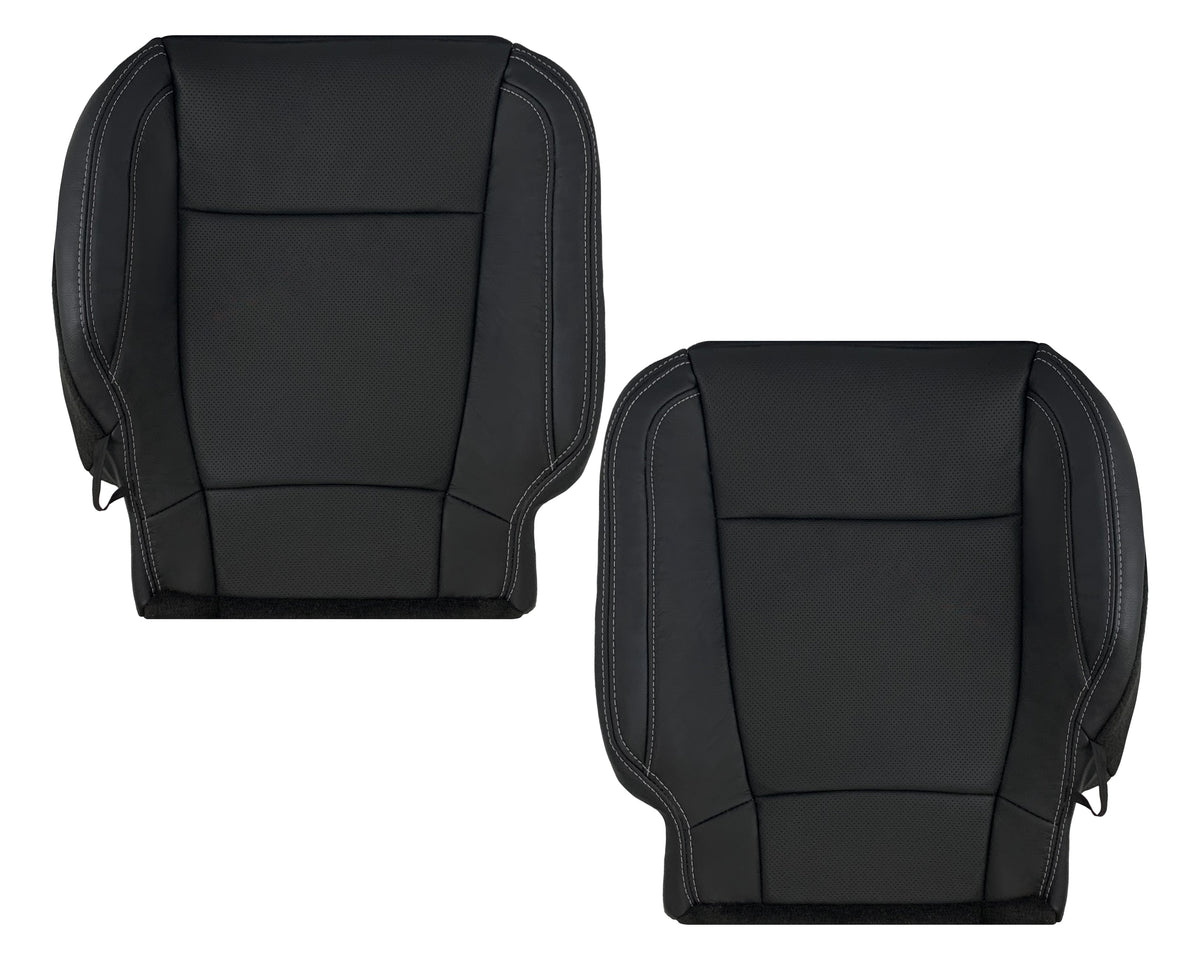 2015-2017 Ford F150 Lariat Charcoal Black Replacement Seat Covers in Leather or Synthetic Leather