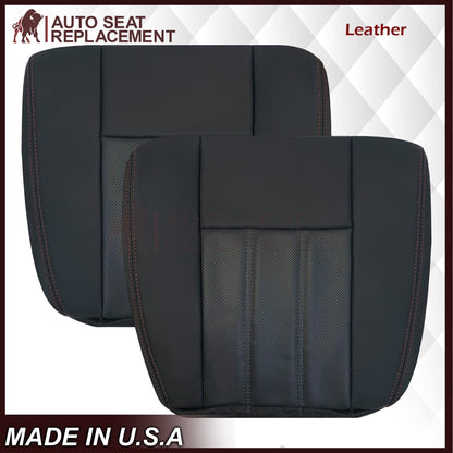 2008 - 2020 For Dodge Grand Caravan Front Pattern #2 Replacement Seat Cover W/ Red Stitching