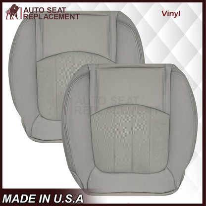 2007-2012 GMC Acadia Denali/SLT Replacement Leather/Syn. Leather Seat Cover: Gray, Perforated