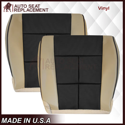 2007 - 2014 Lincoln Navigator Replacement Genuine Leather or Synthetic Leather Seat Cover in Tan & Black
