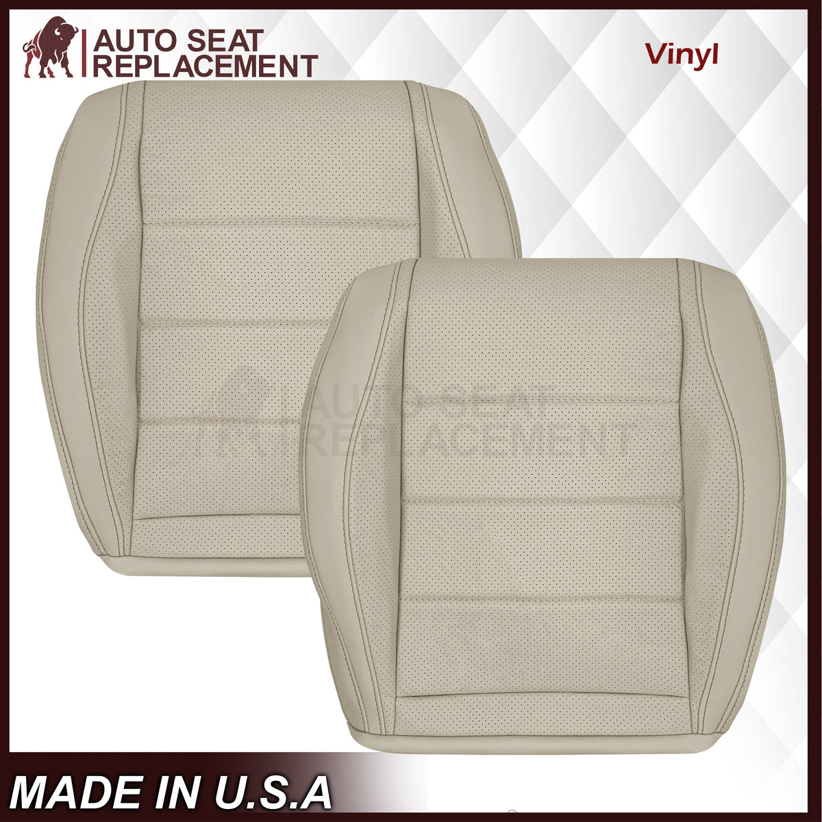 2020 - 2025 Mercedes Benz GLE350 GLE450 Bottom Perforated Replacement Seat Cover In Light Tan (Beige)