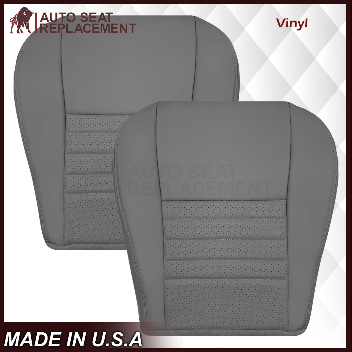 1999-2004 Ford Mustang GT Convertible Replacement Seat Cover In Medium Graphite Gray