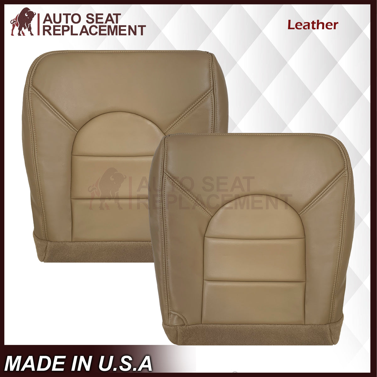 1998-1999 Ford F250 F350 Lariat Super Duty Replacement Seat Cover In Prairie "Tan"
