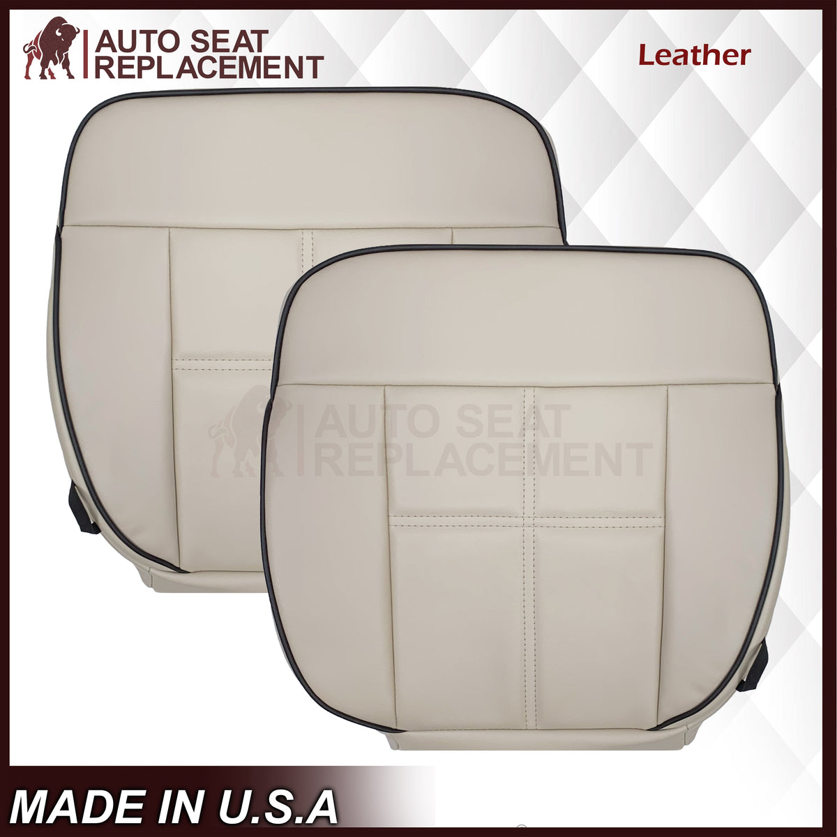 2006 2007 2008 Lincoln Mark LT Front Replacement Seat Covers in Medium Light Parchment Tan: Choose From Variants
