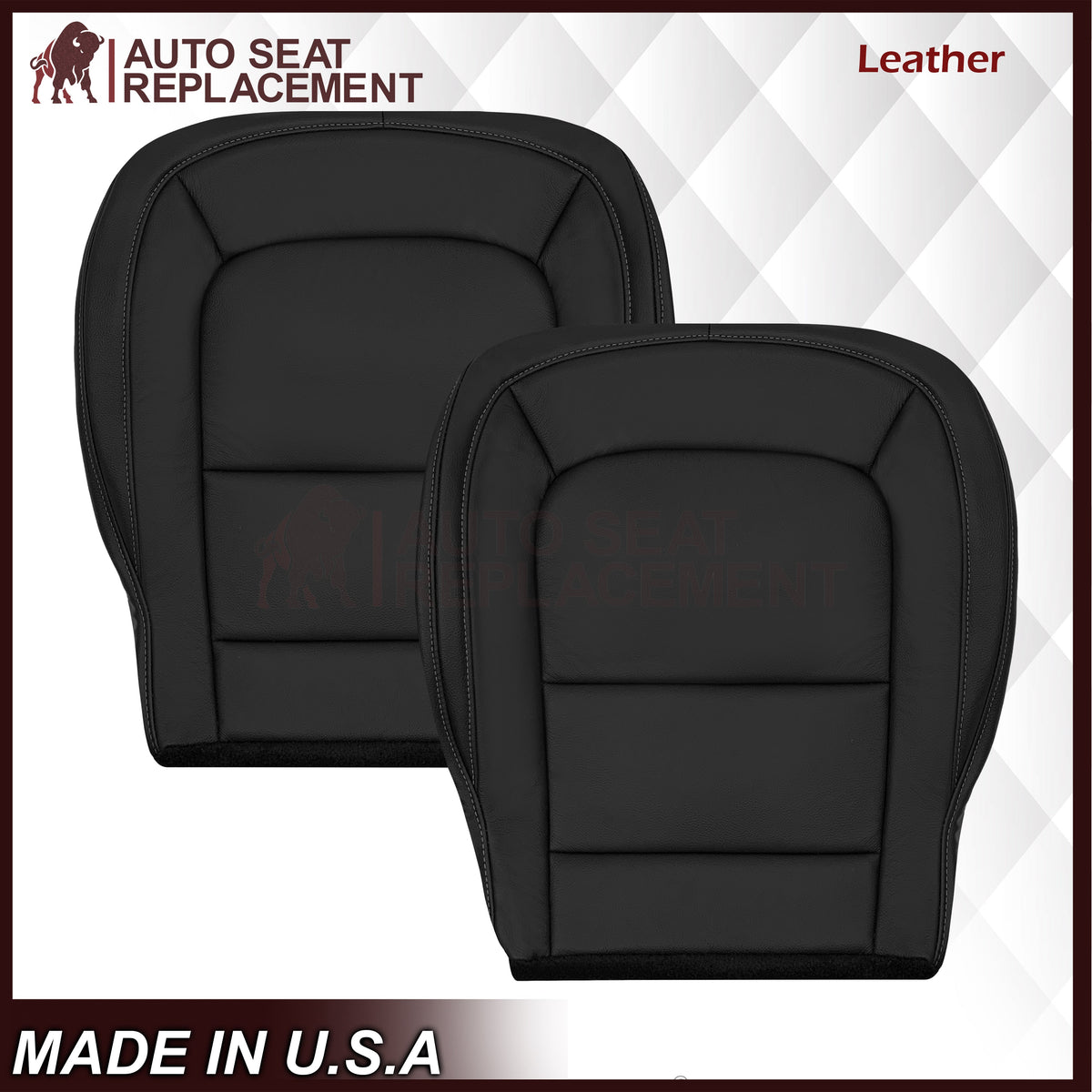 2015-2022 Chevy Colorado LT ZR2 LTZ LS Replacement Seat Covers In Black: Choose In Leather or Vinyl